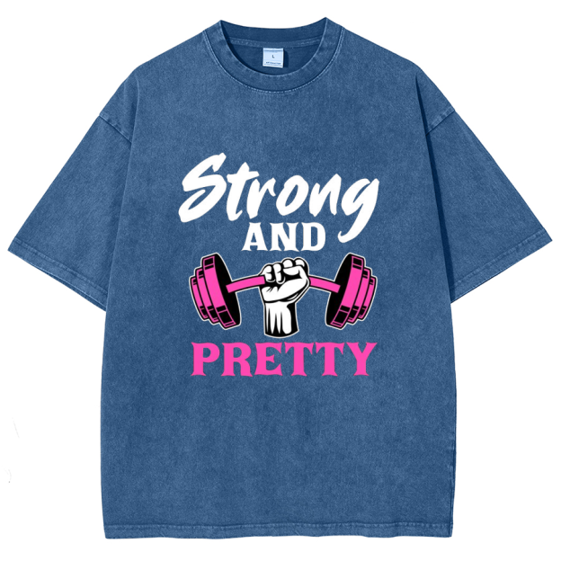 Strong And Pretty Unisex Fit Washed T-Shirt