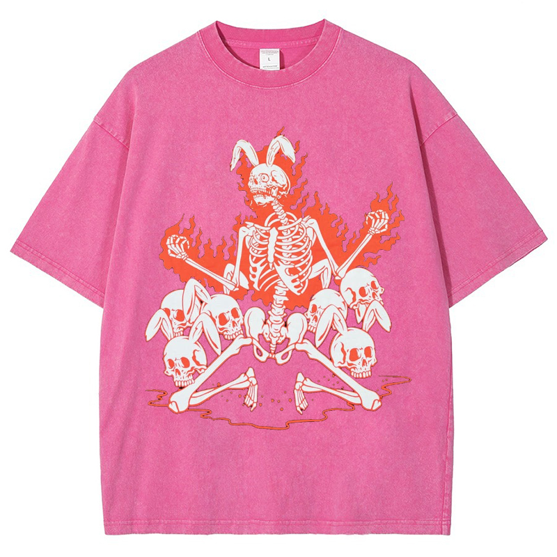 Skeleton Vintage Snowflake Washed T-Shirt