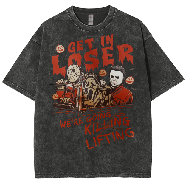 Were Going Lifting Unisex Fit Washed Oversized T-Shirt