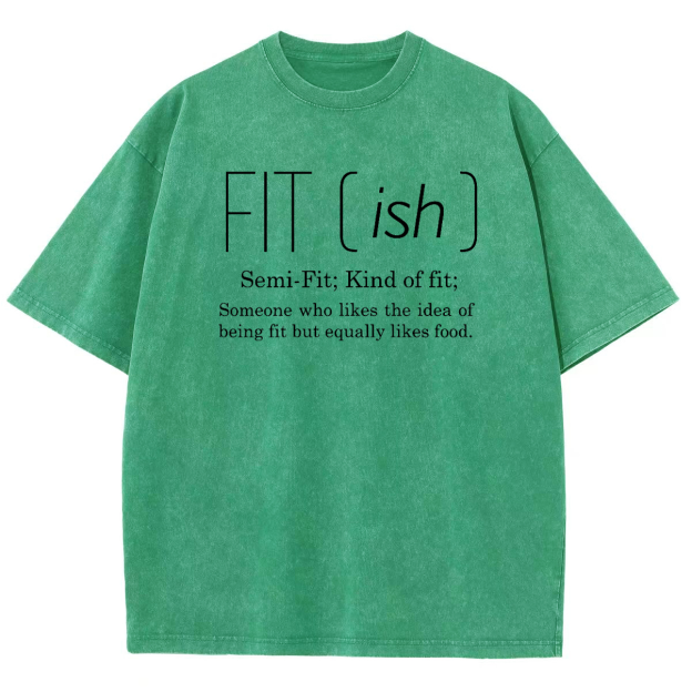Fit ish Unisex Vintage Washed Short Sleeve T-Shirt