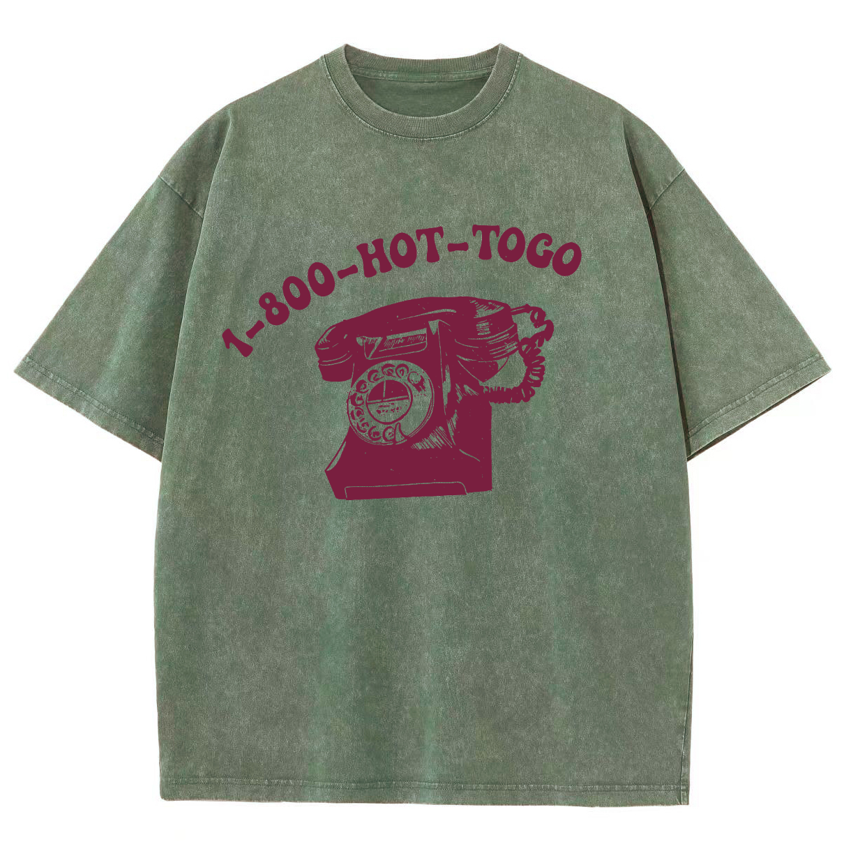 Hot Togo Unisex Fit Washed Oversized T-Shirt