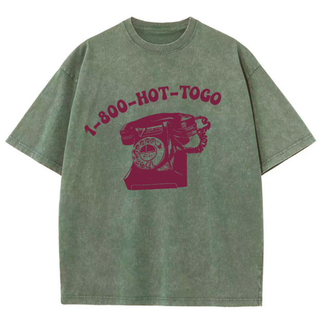 Hot Togo Unisex Fit Washed Oversized T-Shirt
