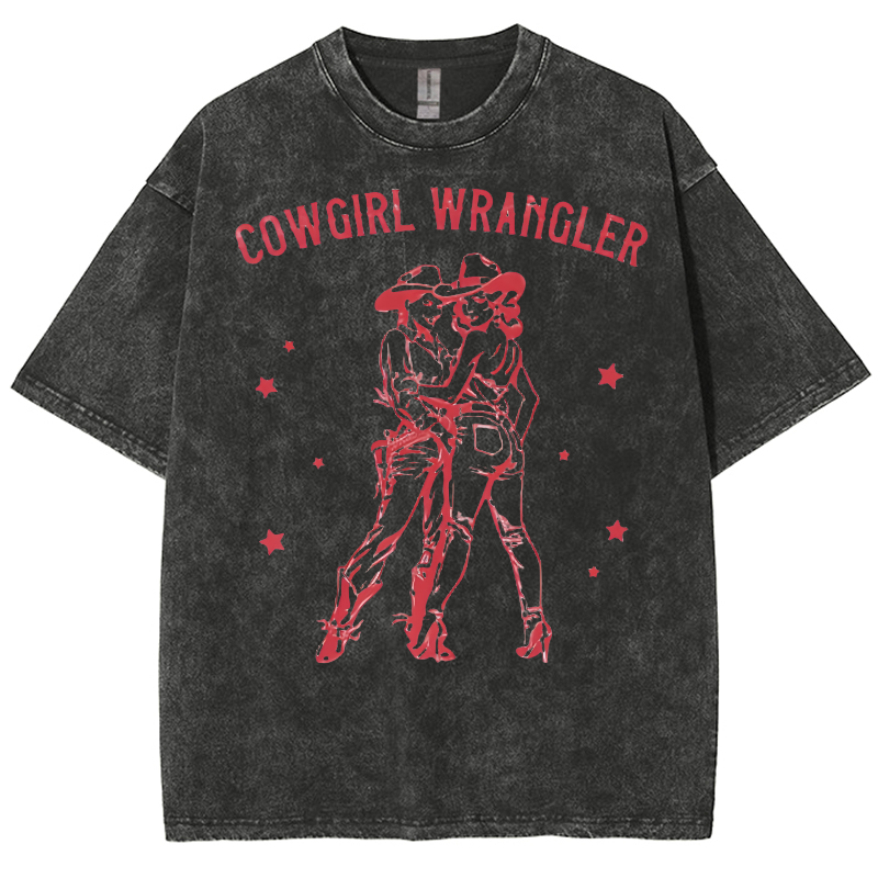 Cowgirl Wrangler Washed Oversized T-Shirt