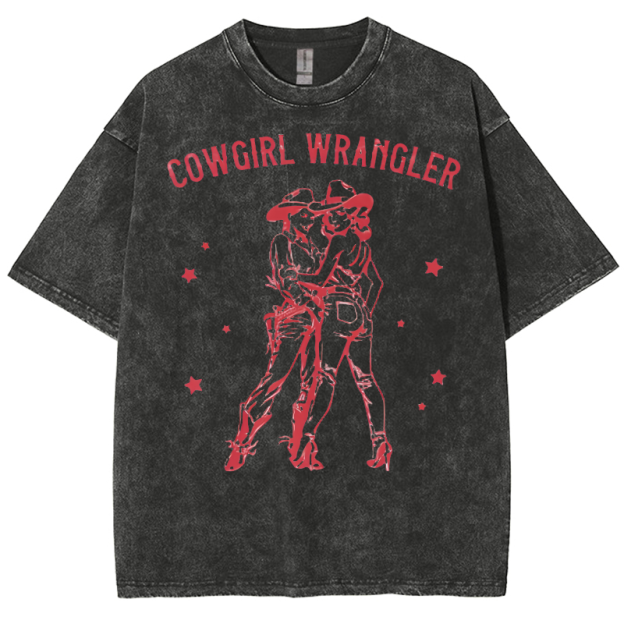 Cowgirl  Wrangler Washed Oversized T-Shirt