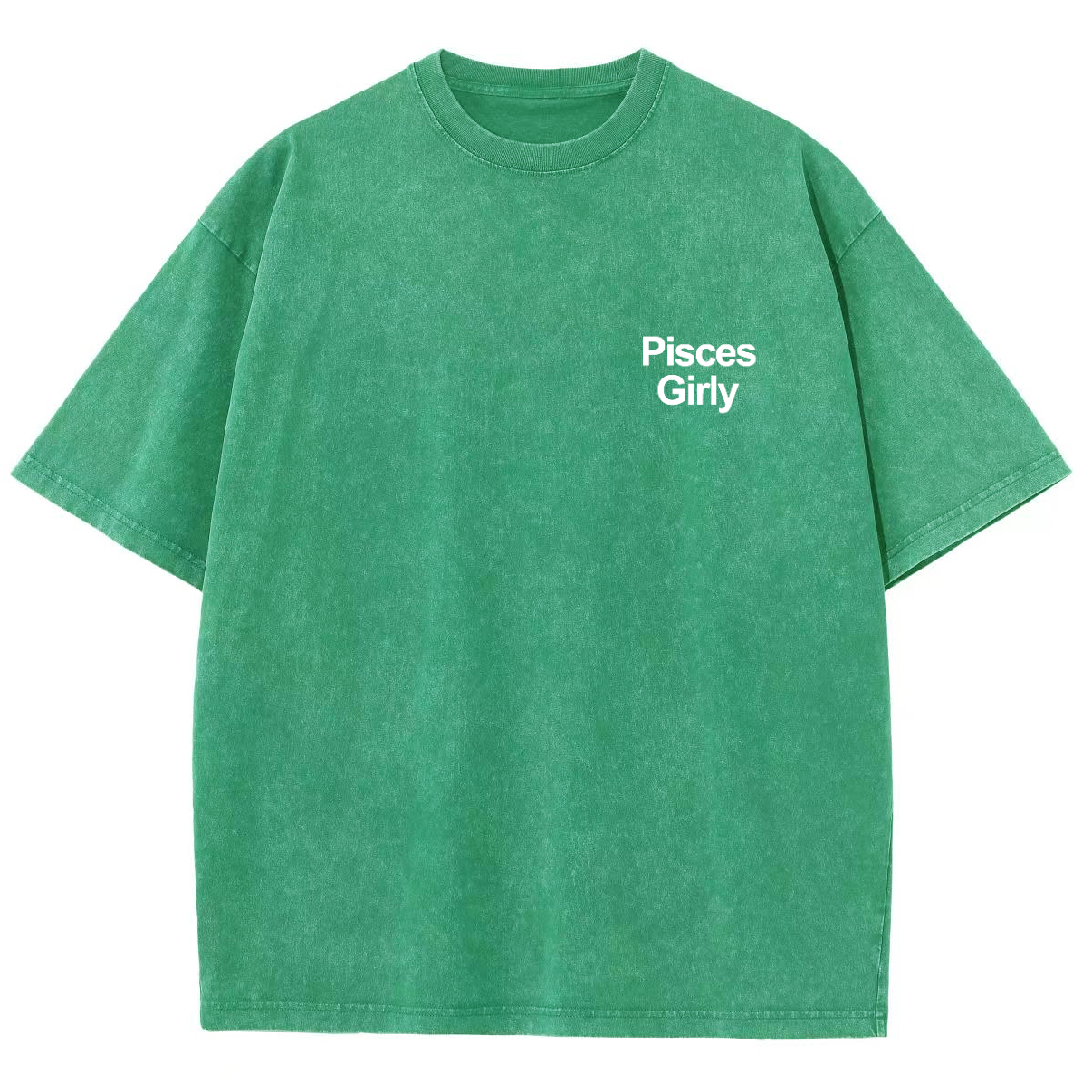 Pisces Girly Unisex Fit Washed Oversized T-Shirt
