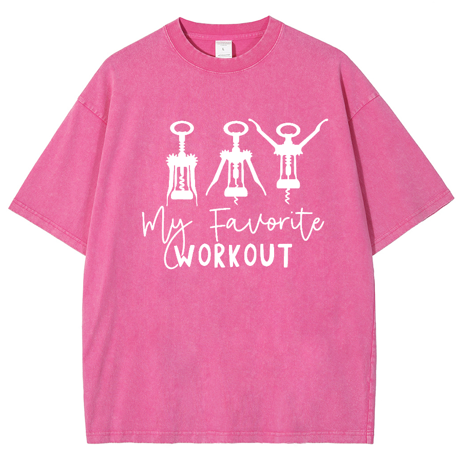 My Favorite Workout Unisex Vintage Washed Short Sleeve T-Shirt