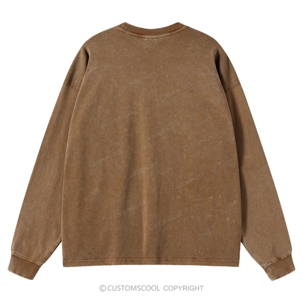 Plain Unisex Crewneck Washed Sweatshirt