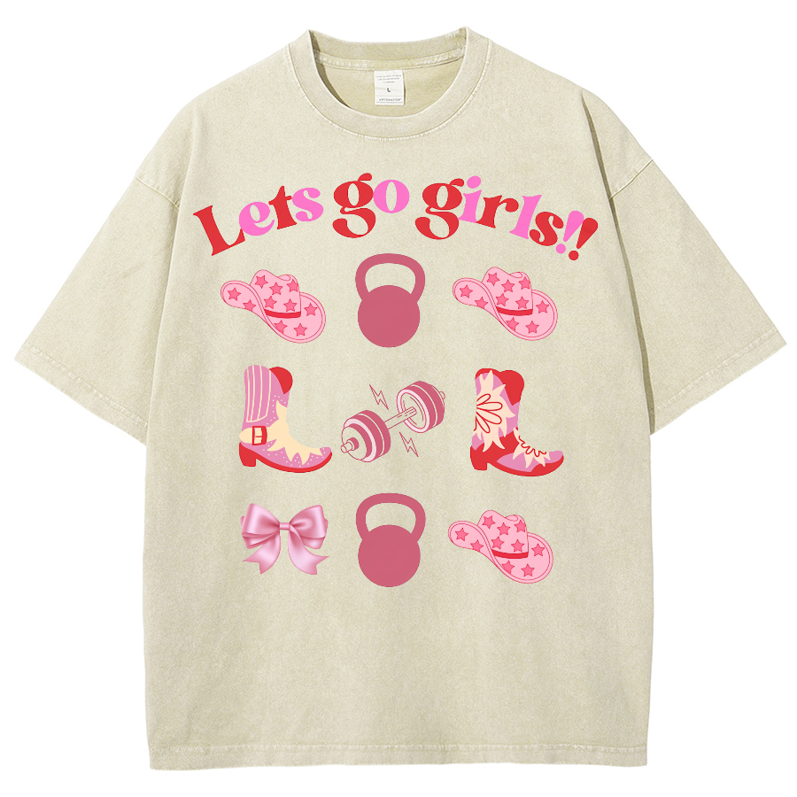 Lets Go Girls Washed Oversized T-Shirt