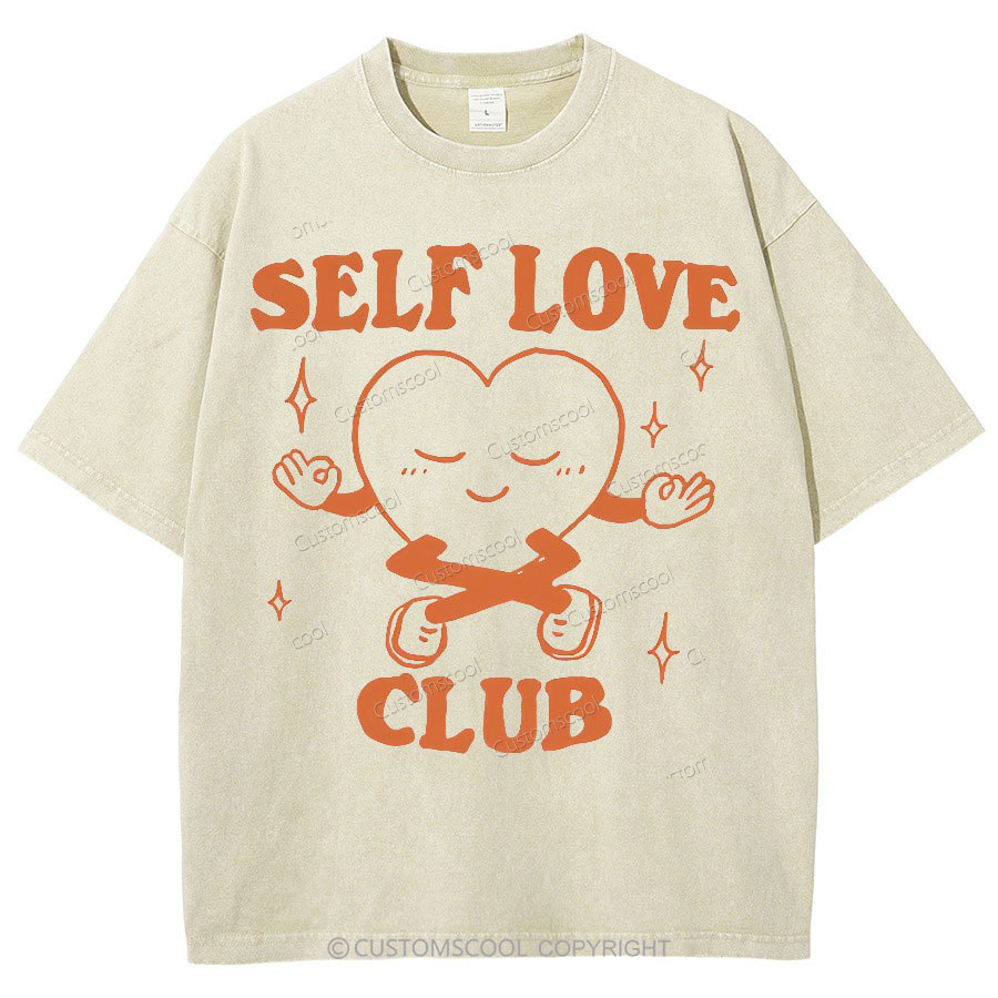 Aesthetic Self Love Unisex Fit Washed Oversized T-Shirt Customscool