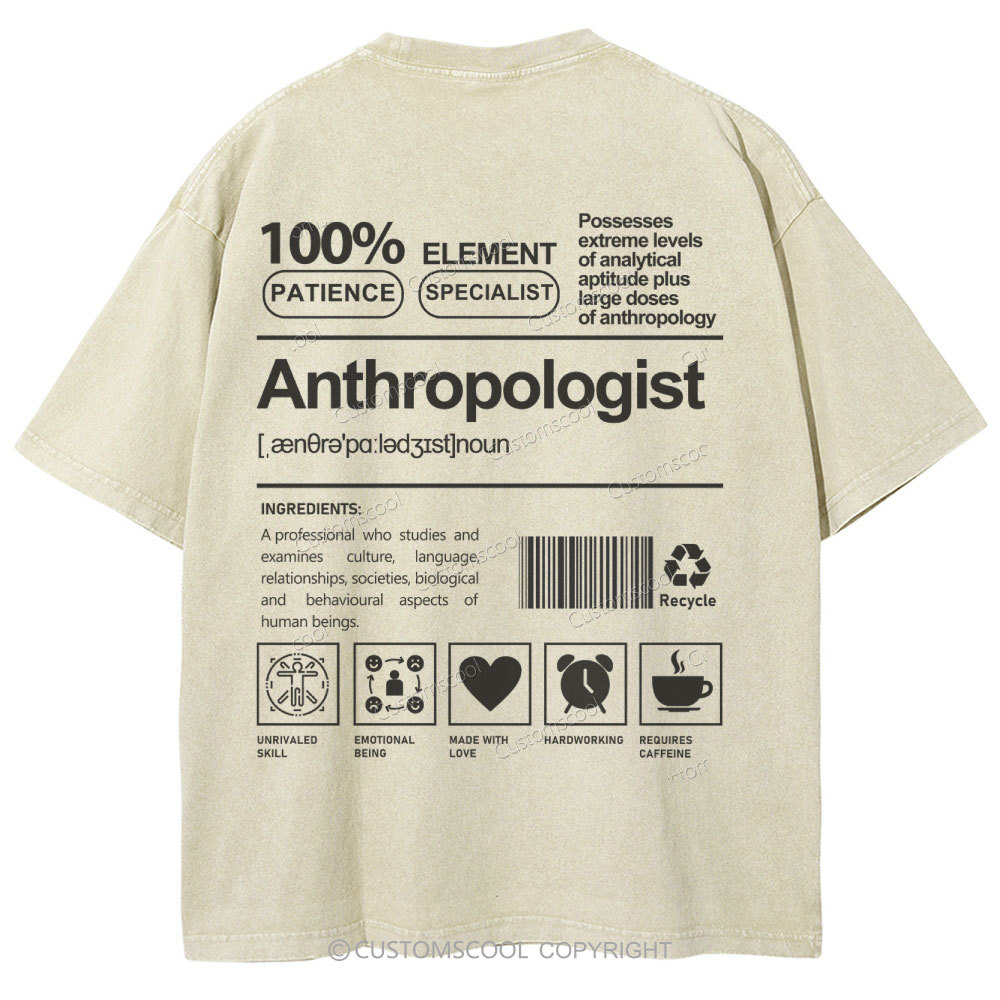 Anthropologist Unisex Fit Washed T-Shirt Customscool