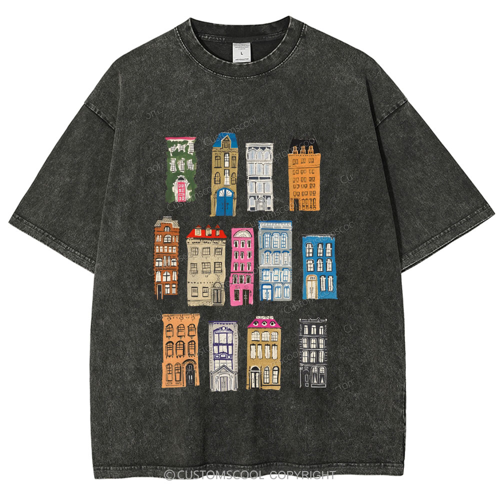 architecture Unisex Fit Washed T-Shirt Customscool