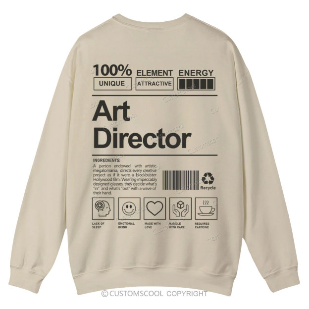 Art Director Art Director Casual Crewneck Sweatshirt Customscool