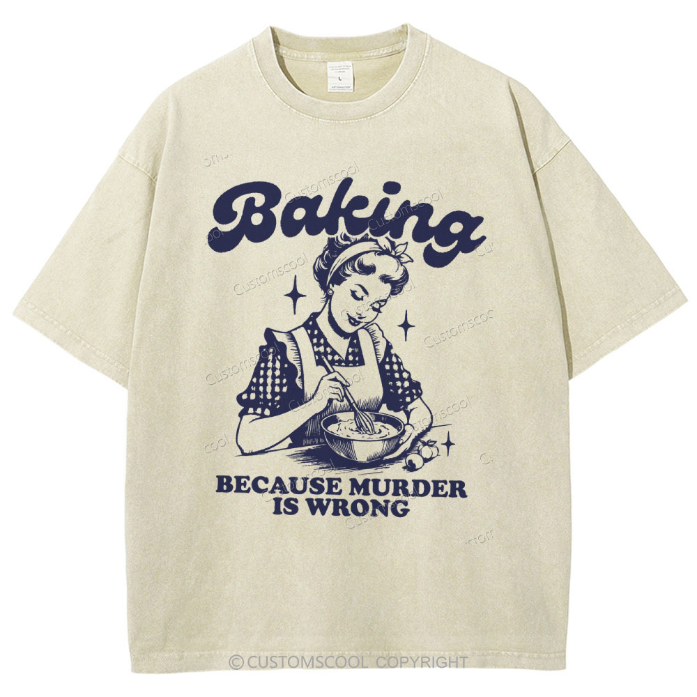 Baker Unisex Fit Washed T-Shirt Customscool