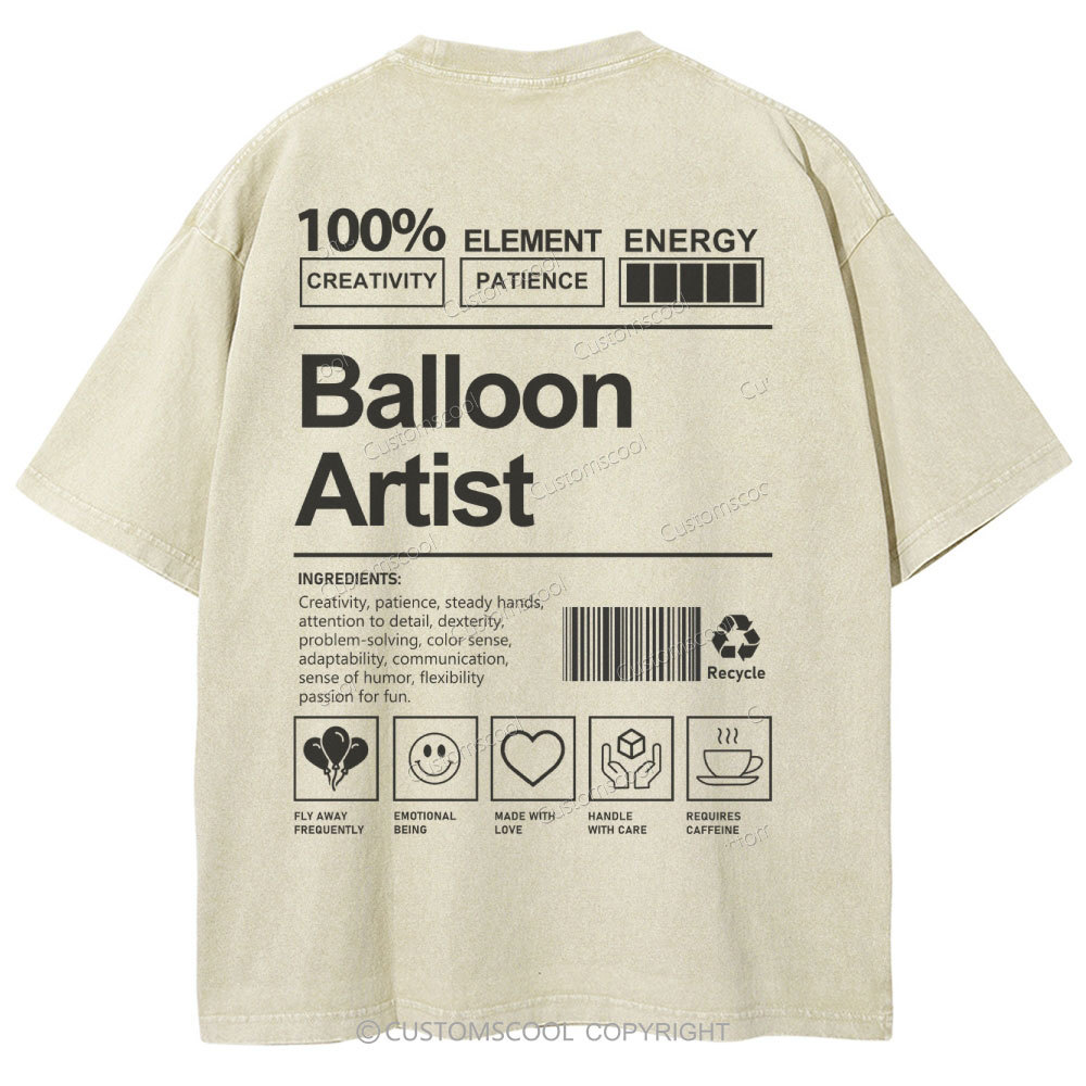 Balloon Artist Unisex Fit Washed T-Shirt Customscool