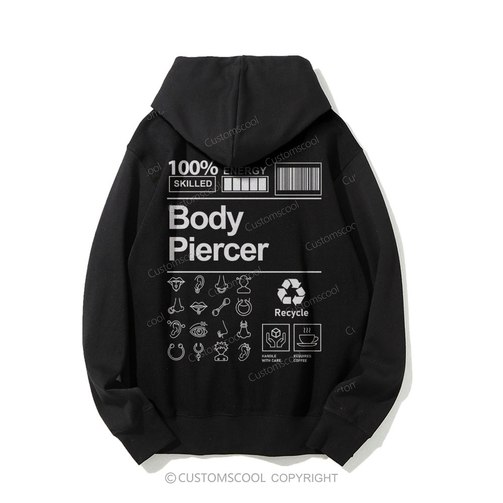 Body Piercer Casual Hoodie Customscool
