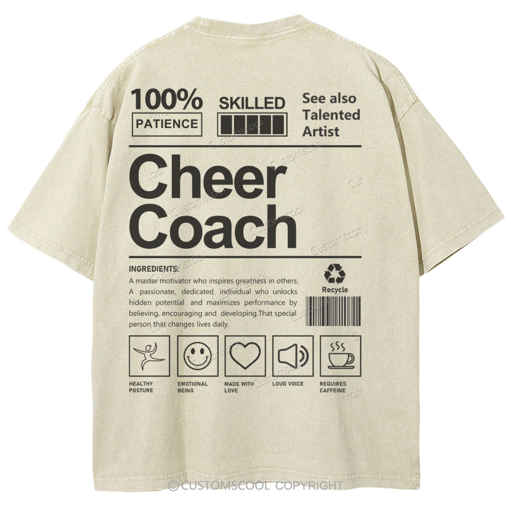 Cheer Coach Unisex Fit Washed T-Shirt