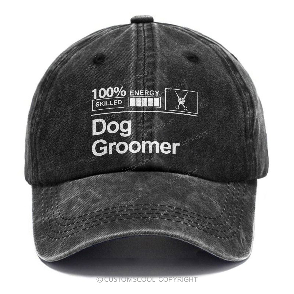 Dog Groomer Unisex Vintage Casual Washed Cap Customscool