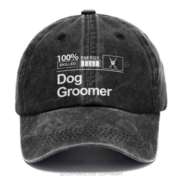 Dog Groomer Unisex Vintage Casual Washed Cap Customscool