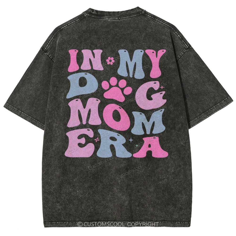 Dog Mom Unisex Fit Washed T-Shirt Customscool