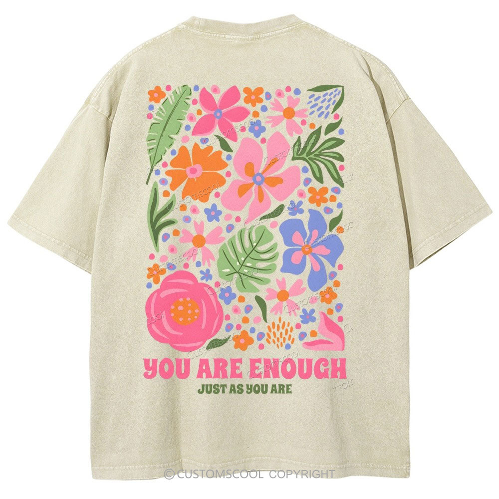 Flower Unisex Fit Washed T-Shirt