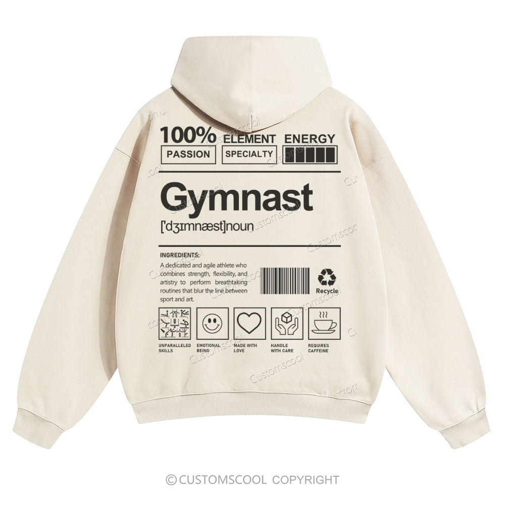Gymnast Solid Color Hoodie Customscool