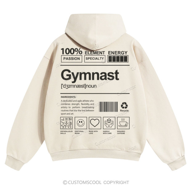 Gymnast Solid Color Hoodie Customscool