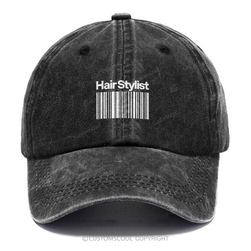 Hair Stylist Unisex Vintage Casual Washed Cap Customscool