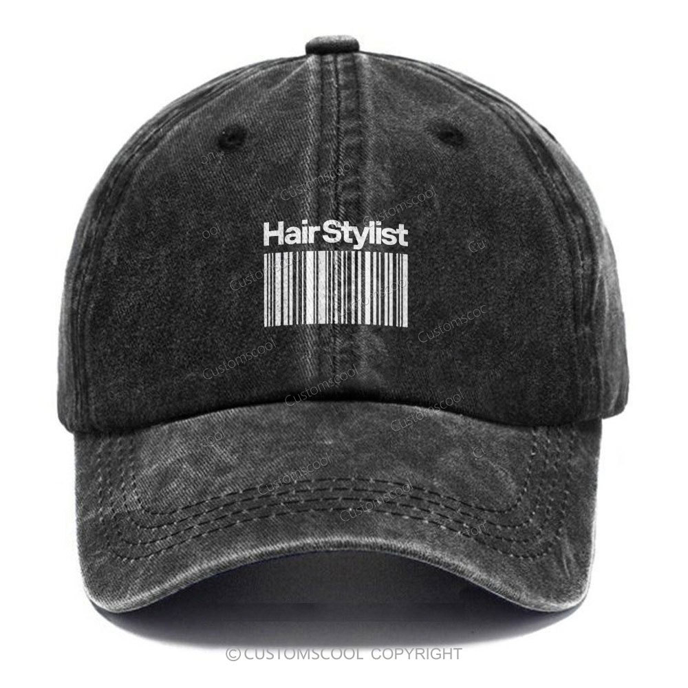 Hair Stylist Unisex Vintage Casual Washed Cap Customscool