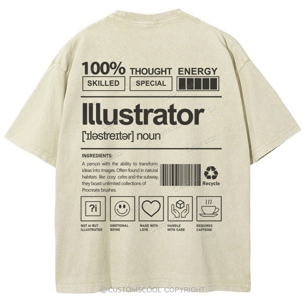 Illustrator Unisex Fit Washed T-Shirt