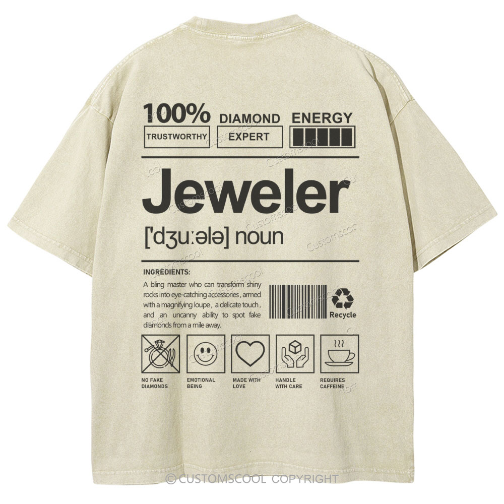 Jeweler Unisex Fit Washed T-Shirt Customscool