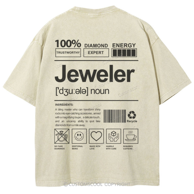 Jeweler Unisex Fit Washed T-Shirt Customscool