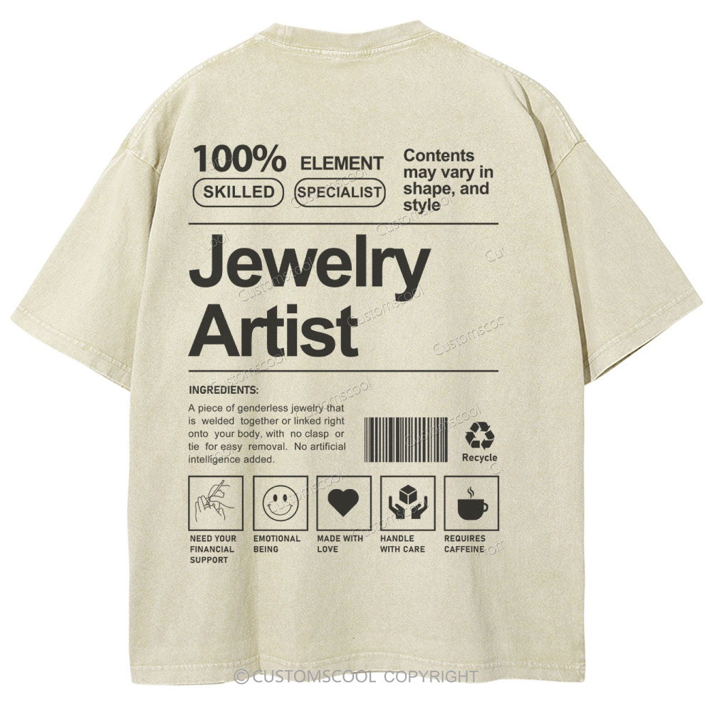 Jewelry Artist Unisex Fit Washed T-Shirt Customscool