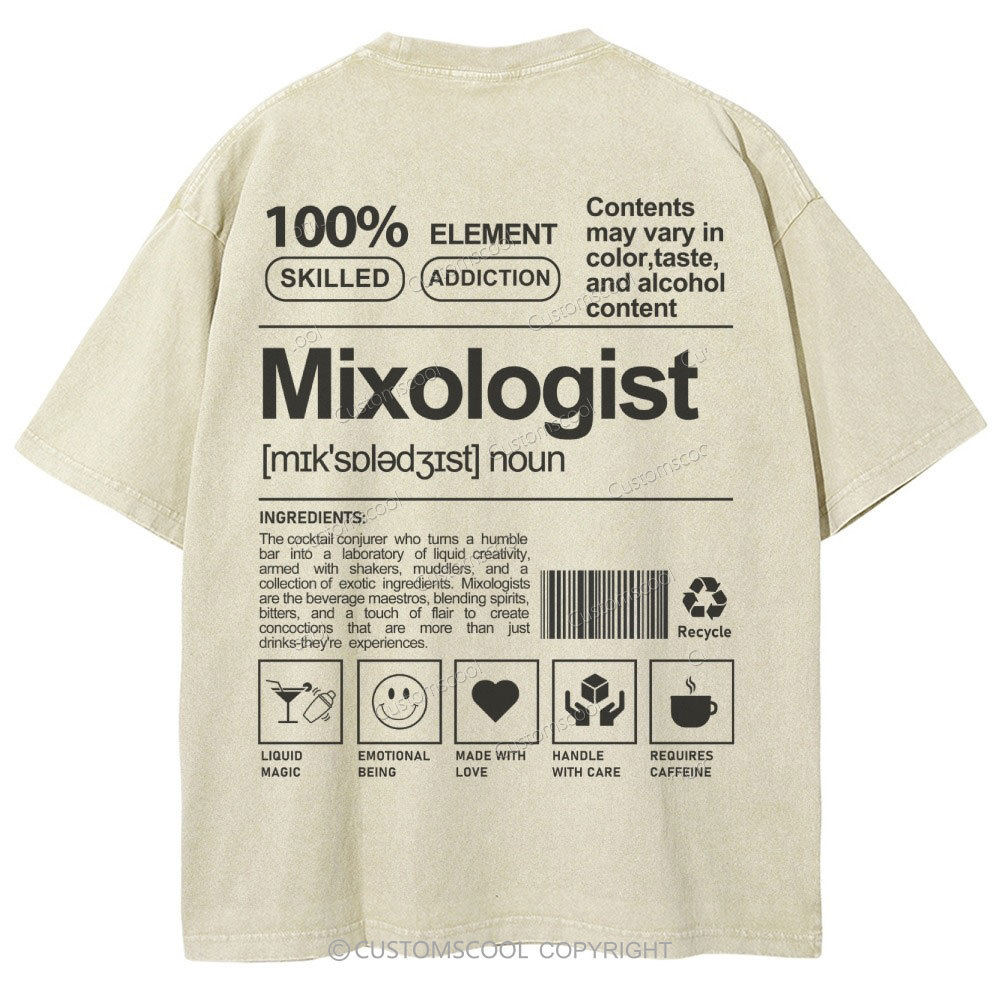 Mixologist Unisex Fit Washed T-Shirt