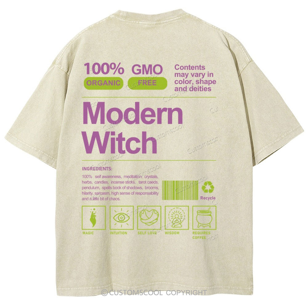 Modern Witch Unisex Fit Washed T-Shirt Customscool