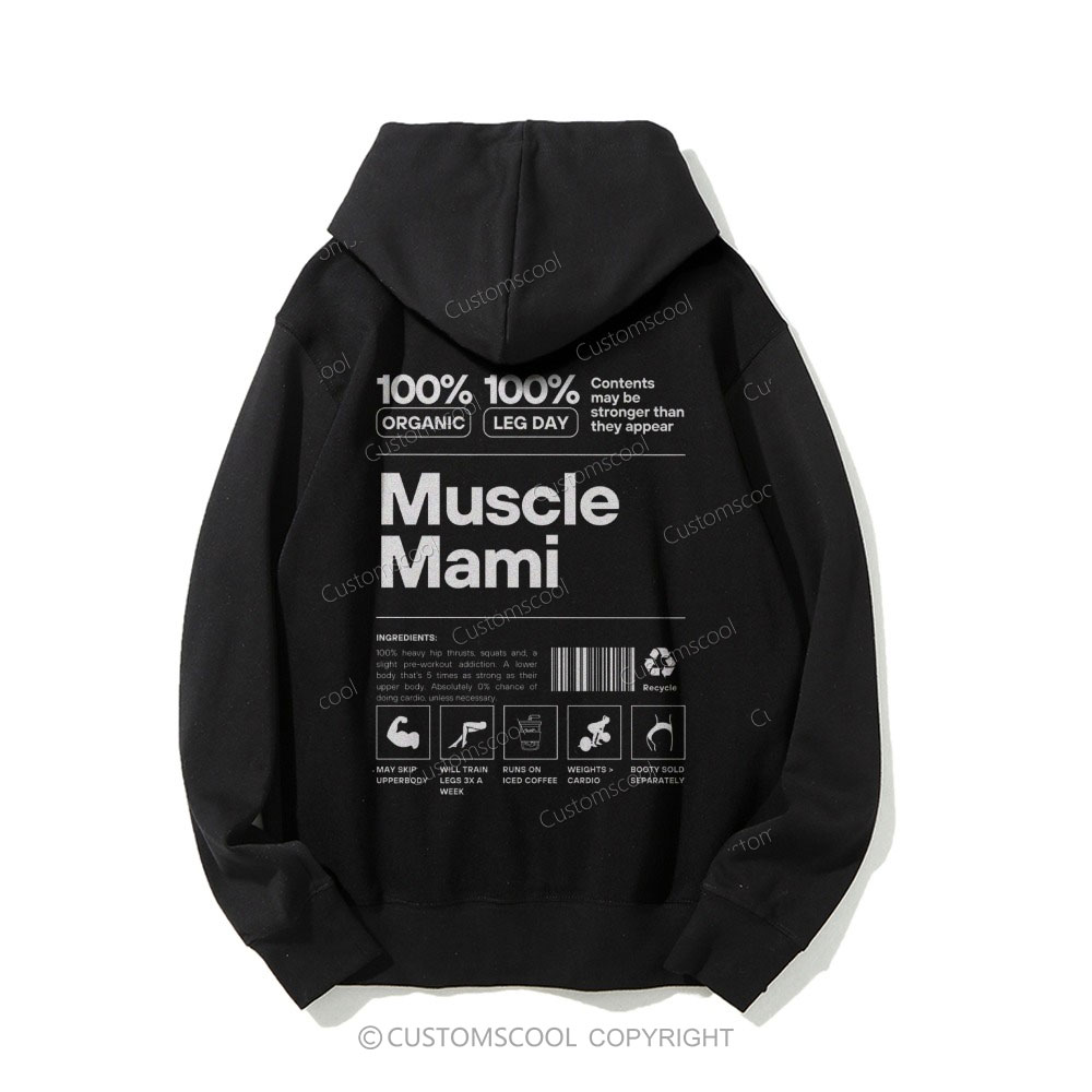 Muscle Mami Long sleeved Hoodie Customscool