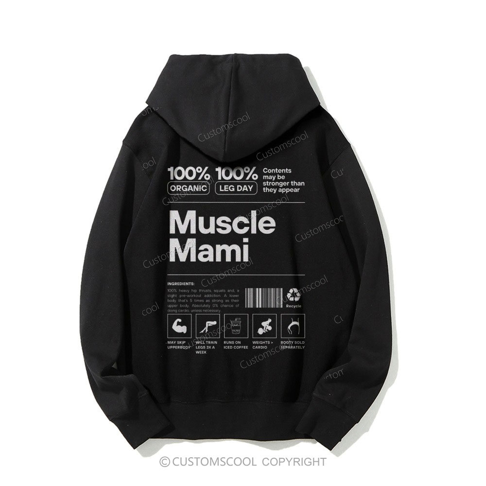 Muscle Mami Long sleeved Hoodie Customscool