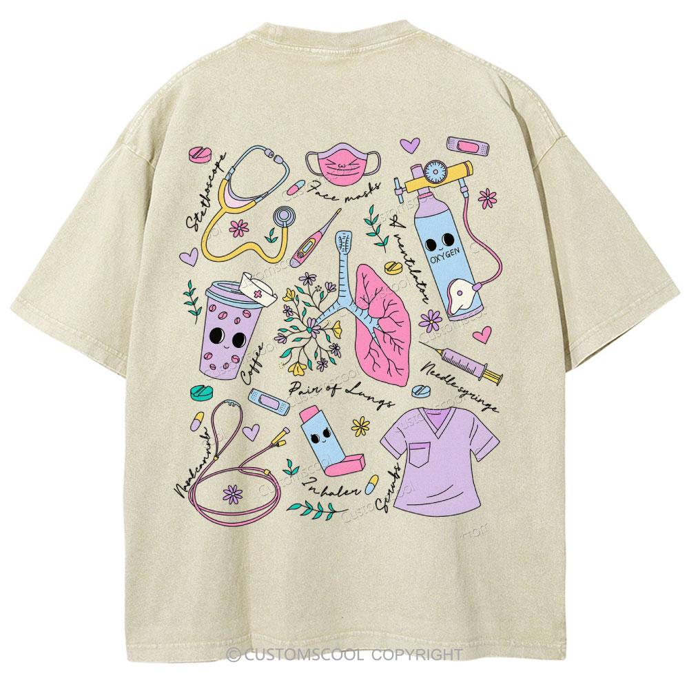 Nurse Unisex Fit Washed T-Shirt Customscool