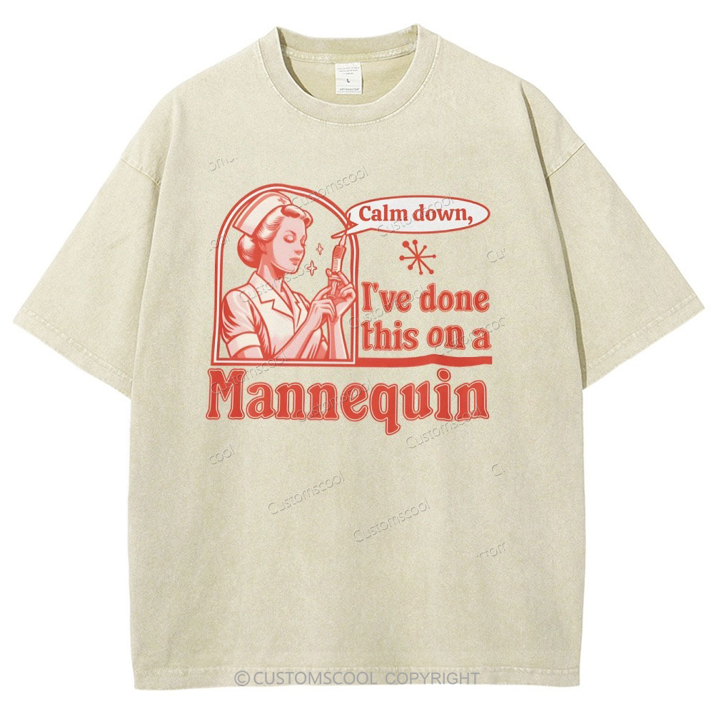 Nurse Unisex Fit Washed T-Shirt Customscool