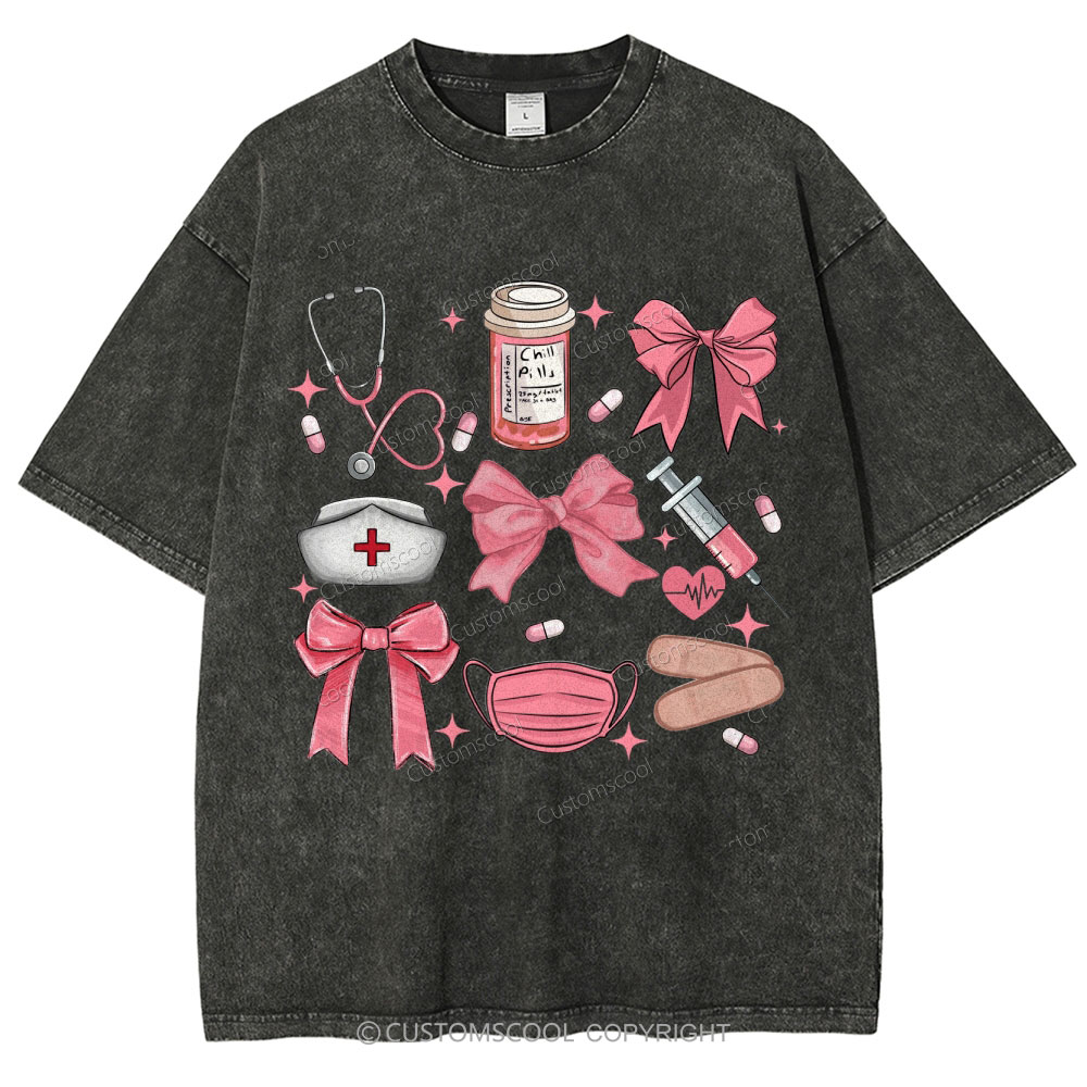 Nurse Unisex Fit Washed T-Shirt Customscool