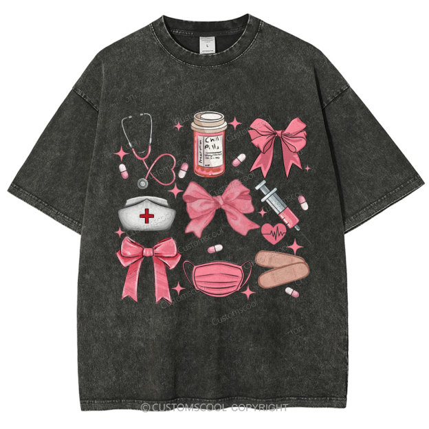 Nurse Unisex Fit Washed T-Shirt Customscool