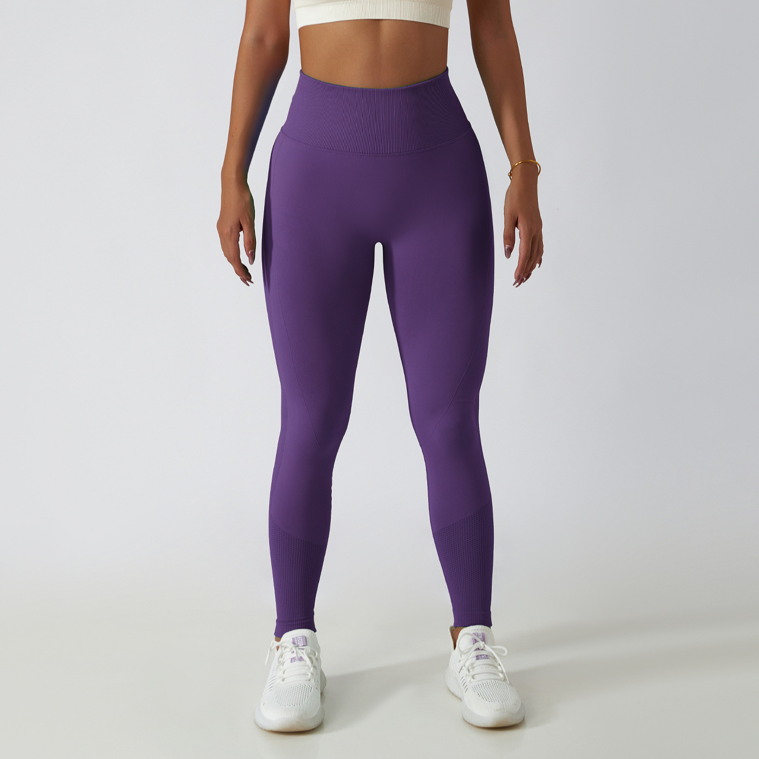 Women's Seamless Knitted Tight High Waist Butt Lift Breathable Yoga Pants Customscool
