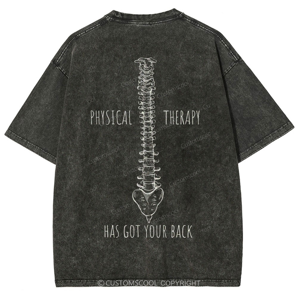 PHYSICAL THERAPY  Unisex Fit Washed T-Shirt Customscool