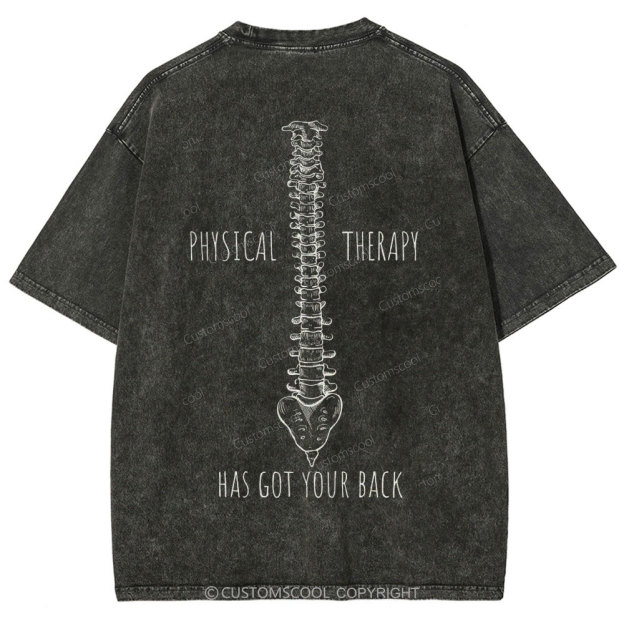 PHYSICAL THERAPY  Unisex Fit Washed T-Shirt Customscool