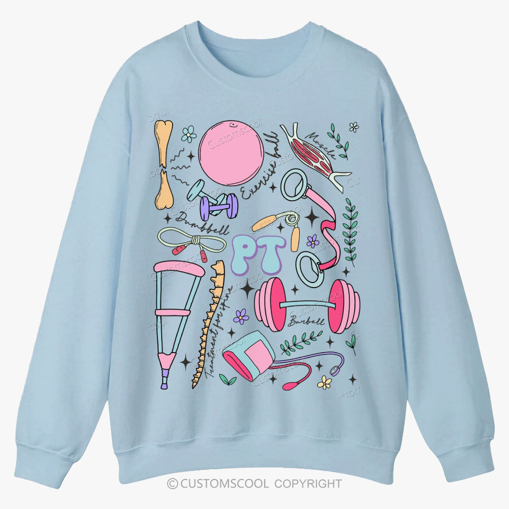 Physical Therapy Casual Crewneck Sweatshirt Customscool