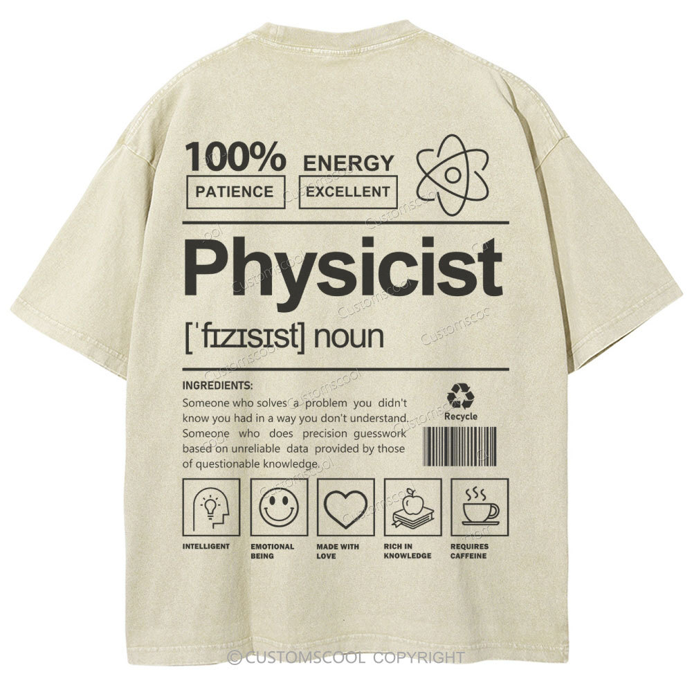 Physicist Unisex Fit Washed T-Shirt