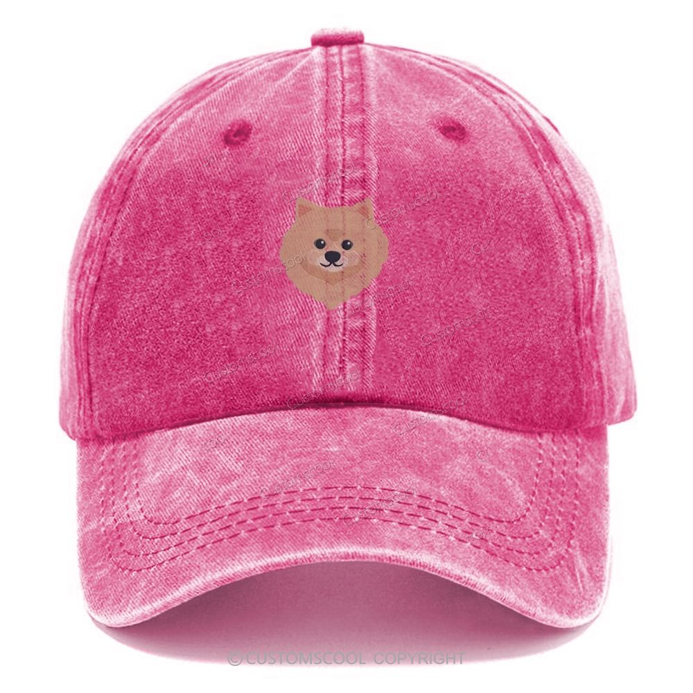 French Bulldog Golden Retriever Labrador Dachshund Dog Face Embroidered Unisex Vintage Casual Washed Cap Customscool