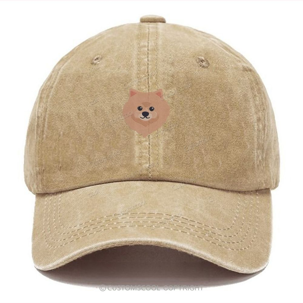 French Bulldog Golden Retriever Labrador Dachshund Dog Face Embroidered Unisex Vintage Casual Washed Cap Customscool
