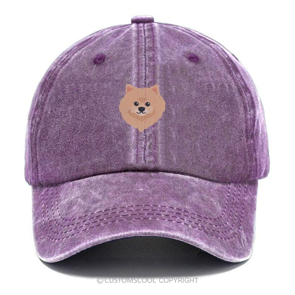 French Bulldog Golden Retriever Labrador Dachshund Dog Face Embroidered Unisex Vintage Casual Washed Cap Customscool