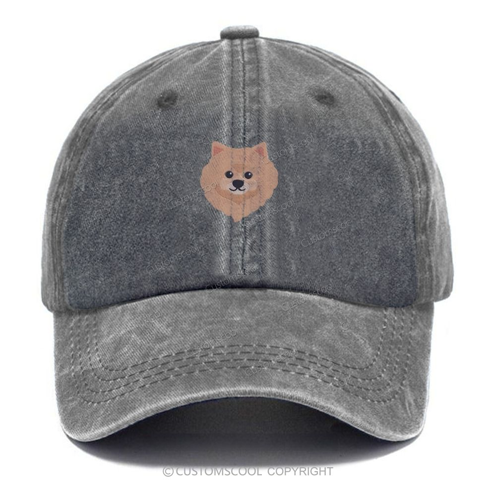 French Bulldog Golden Retriever Labrador Dachshund Dog Face Embroidered Unisex Vintage Casual Washed Cap Customscool