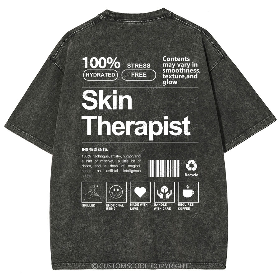 Skin Therapist Unisex Fit Washed T-Shirt Customscool